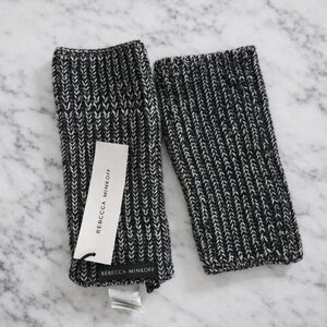 BNWT Rebecca Minkoff Fingerless Gloves Marled Black One Size
